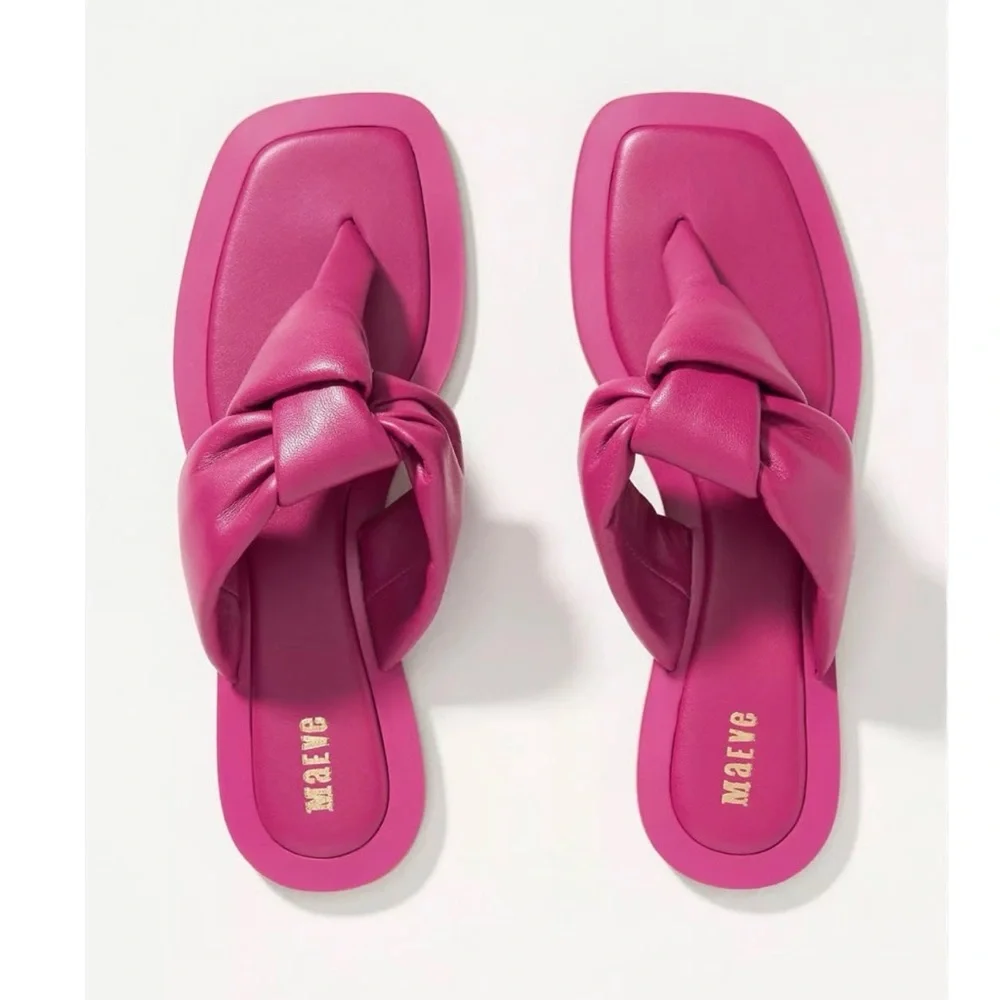 Anthropologie Maeve Puffy Knotted Sandals